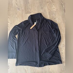 SKIMS Black Long Sleeve Pajama Top